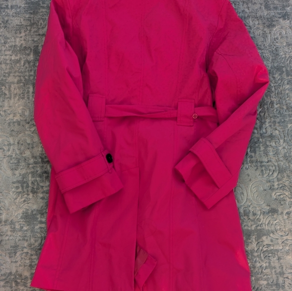 London Fog Women's Vibrant Pink Trench Coat Size XL - Picture 5 of 5